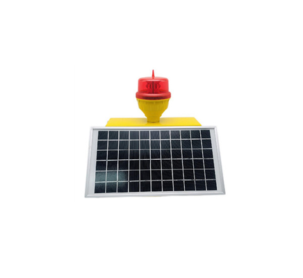 FAA 130m/S LED সৌর বাধা হালকা বিমান সতর্কতা মার্কার কম তীব্রতা