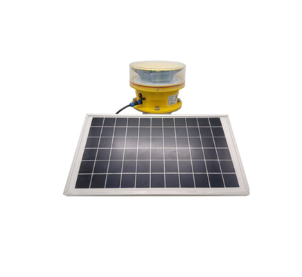 ক্রি LED সৌর শক্তি চালিত মাঝারি তীব্রতা বিমান সতর্কীকরণ বীকন লাল রঙ